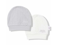 Bebetto 2 kepuryčių komplektas naujagimiui "Baby boy" 