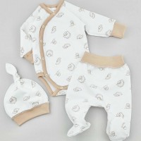 Naujagimio kraitelis išvirkščiomis siūlėmis 3d. (šiltas su pūkeliu) "Ežiukai"
