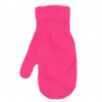 Vaikiškos kumštinės pirštinės su pašiltinimu 15 cm (Vienspalvės ) rožinės spl.