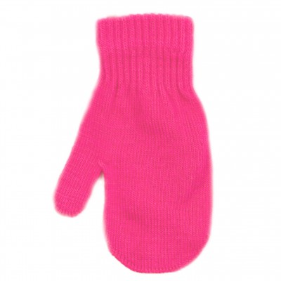 Plonos vaikiškos kumštinės pirštinės 15 cm (4-6 metai, rausvos spl.)