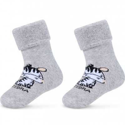 Frotinės kojinės su ABS (gumuotas padas) Zebra