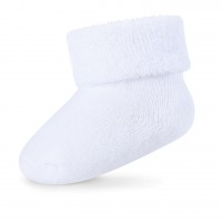 Frotinės kojinės kūdikiui baltos spalvos
