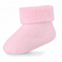 Frotinės kojinės kūdikiui rausvos spalvos
