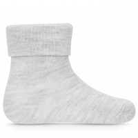 Organinės medvilnės kojinės kūdikiui šviesiai pilkos spalvos