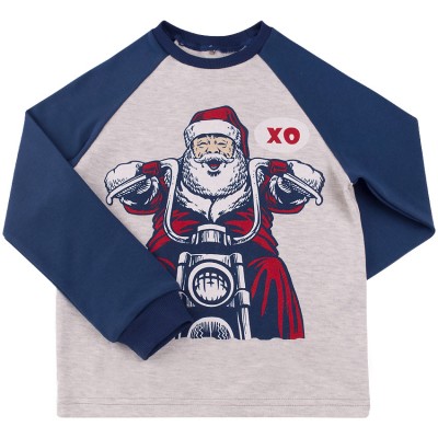 Kalėdiniai marškinėliai berniukui Xo (mėlyni)