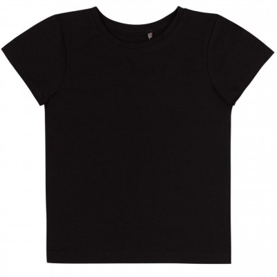 Vienspalviai marškinėliai trumpomis rankovėmis (juodos spl.)