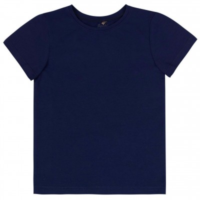 Vienspalviai marškinėliai trumpomis rankovėmis (tamsiai mėlynos spl.)