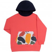 Salmon spalvos džemperis mergaitei Abstract
