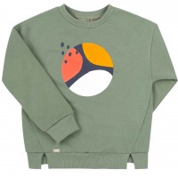 Šiltas džemperis mergaitei Abstract (chaki spalvos)